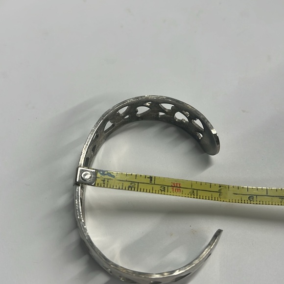 Stainless Steel Lazer Cut Heart Cuff Bracelet - Picture 5 of 6